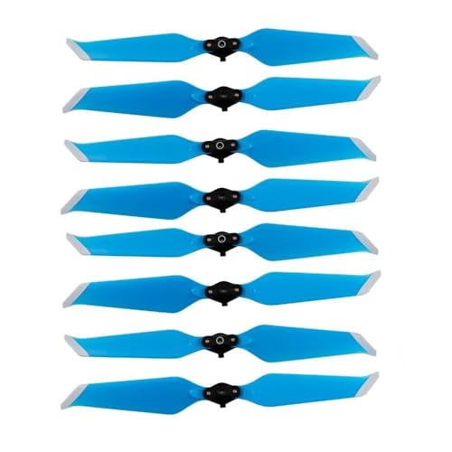 Hélice plegable 8743 que reduce el ruido del dron con diseño aerodinámico azul plata