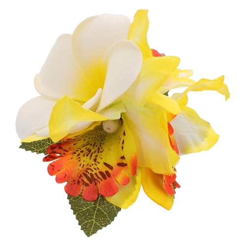 Barrette fleur hawaïenne anti-glisse pour coiffure de plage
