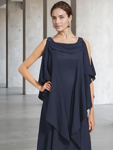 Women's Mother of The Bride Dresses 2025 Long Chiffon Plus Size A Line Formal Dress Wedding Guest Evening Gowns2