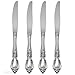 Oneida Louisiana Fine Flatware Set, 18/8 Stainless, Set of 4 Dinner Knives