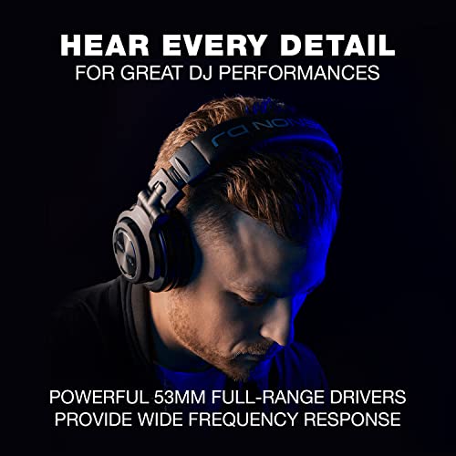 Denon Dj Hp1100 | Professional Over-Ear Dj Headphones With 180-Degree Cup Swivel & Leather Carry Bag (53Mm Driver / 3500Mw Input) #TOP1