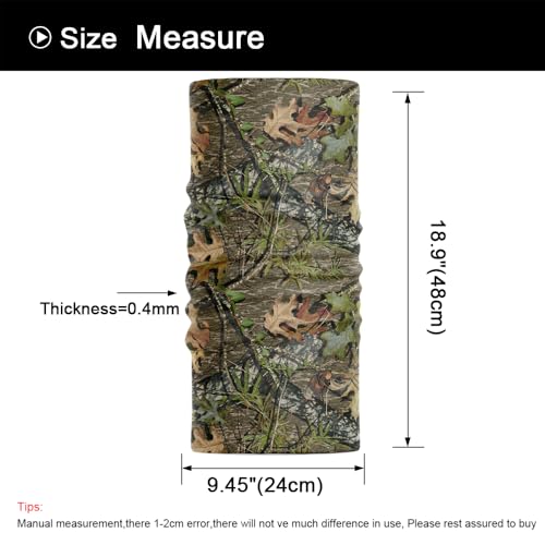 Image of WTACTFUL Camo Face Mask Men Women, 2-Pack Seamless Neck Gaiter Balaclava