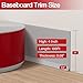 Frantie Flexible Vinyl Baseboard Trim, 4 Inch Peel and Stick Baseboard Molding Trim, Rubber Wall Base Board Moulding Trim for Floor (100 Feet)