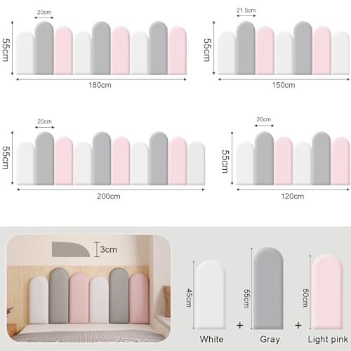 Acolchado de pared autoadhesivo lavable y protector de bebés 3