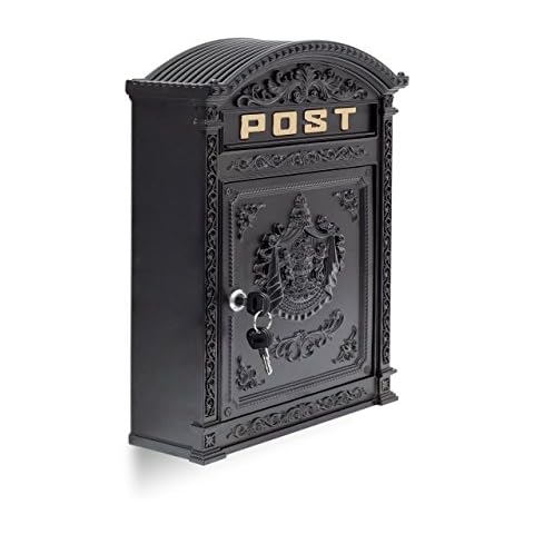 Relaxdays Buzón con Amplio Techo Redondo Cover