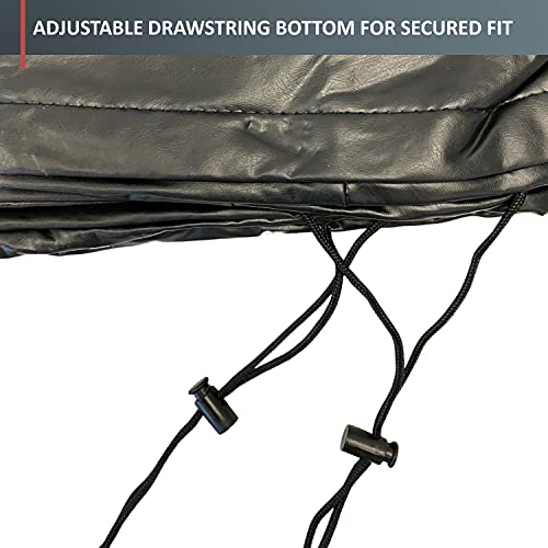 Formosa Covers | All Weather Bbq Outdoor Grill Cover - Soft Cotton Lining Protects Your Stainless Steel Extra Large Freestanding Grill - 84" L X 26" D X 48" H Black Vinyl, Weber, Brinkmann, Charbroil #TOP3