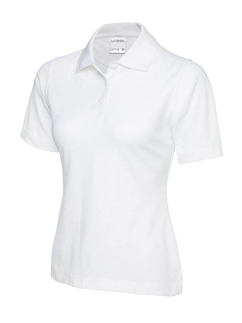 Uneek Clothing Women's White Uc115 - S - 180Gsm Polo Shirt