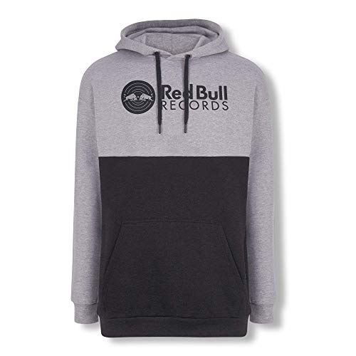 Red Bull Records Vinyl Felpa con Cappuccio, Grigio Unisex XX-Large Hoodie, Records Abbigliamento & Merchandising Ufficiale