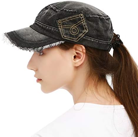 Vintage Washed Denim Cotton Peaked 