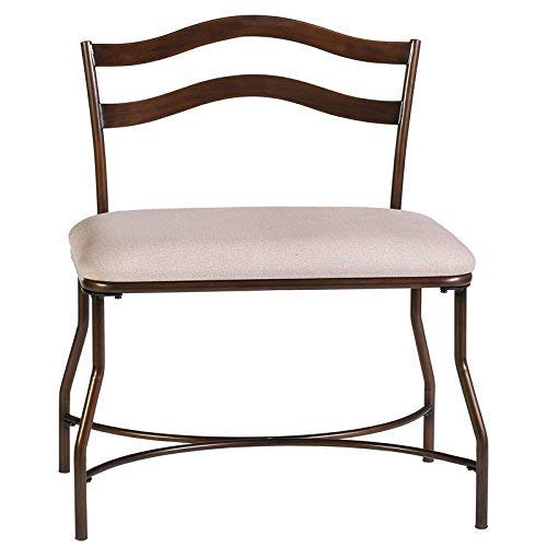 Hillsdale Windsor Vanity Bench, Burnished Bronze