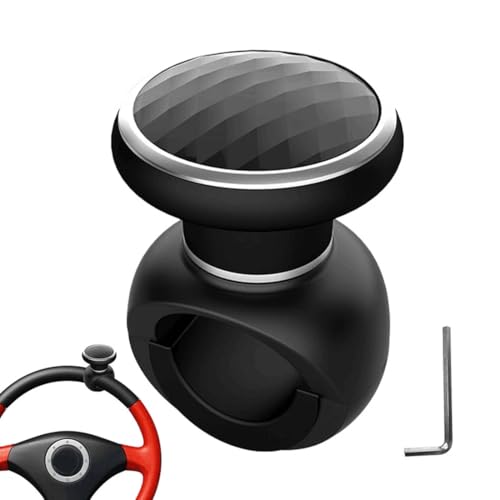 Pomo giratorio FiTspi para volante, pomo universal para volante de coche, ayuda para asistir al volante para coches, camiones, tractores, cortacéspedes, carretillas elevadoras - Ideal para conductores