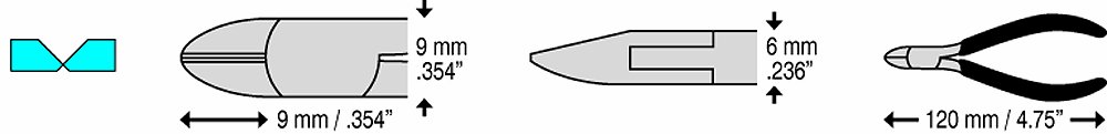 C.K T3880DF 110 Pince coupante diagonale ESD 120 mm avec micro-chanfrein Tête ovale