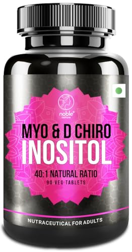 Noble Nature PCOS Balance Supplement - 90 Veg Tablets - Myo-Inositol & D-Chiro Inositol Natural 40:1 Ratio