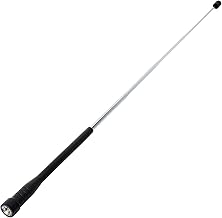 HYS SMA Male Telescopic Antenna 14.5cm(5.7inch)-48cm(18.89inch) Dual-Band Retractable Rod Antennas for VHF/UHF Yaesu FT50RHYeasu FT60/Kenwood TH-D74/Icom ICOM-51APlus IC-F60V 2-Way Radio