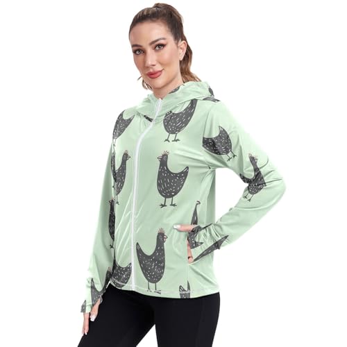 Gradient Purple Workout Hoodies Women UPF 50+ Zip Athletic Jacket, Outdoor Shirt (S-XXL), Dégradé violet 9, XX-Large – Image 3