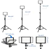 Ci-Fotto LED Fotolicht Video Licht 2-Pack, Dimmbare 5600K USB LED-Videoleuchte Dauerlicht die Fotografie mit Stativ und Farbfiltern für Fotostudios, YouTube, TikTok, Videoaufzeichnung, Game-Streaming