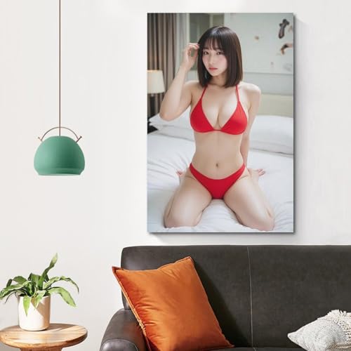 大野愛実美しいポスターキャンバス壁画バスルーム ベッドルーム オフィス装飾アート作品08x12inch(20x30cm) [4]