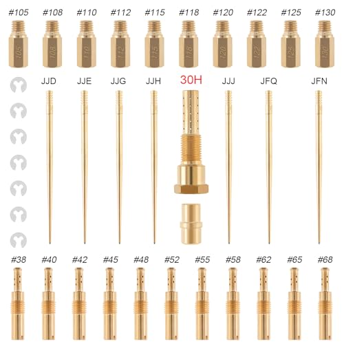 Windance MFS_307 30Pcs Carburetor Main Slow Jet Injection Nozzle Emulsion Tube Nozzle Holder Kit Fit thumb #2