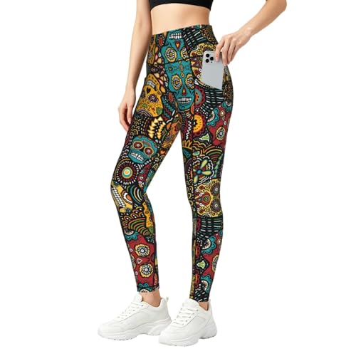 Leggings de calaveras de azúcar para mujer ropa de gimnasio fitness