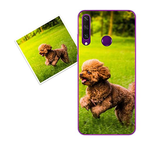 KARTXITAI personalisierte Handyhülle Kompatibel mit Huawei Y6p,hülle selber gestalten-case personalisiert mit Foto,Bildern,oder Text selbst gestalten + 1 x Handykette Universal