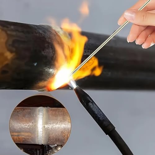 Image of 65 Sticks BCuP-5, Silver Solder 15%, Dia0.042 inchx11 inch, Map Gas Torch kit, Welding rods, Round, Solder kit, No Need Solder Flux, Silver bar for Refrigerators, Freezers Copper HVAC, & Jewelry Making.