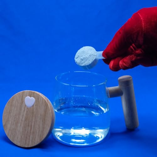 Self Stirring Automatic Electric Mixing Mug Borosilicate Glass for Home/Office/Travel Self Stirring Cup for Milk/Protein Powder/Coffee/Eggs 2 AAA Batteries Included By The Chosen Ones 23