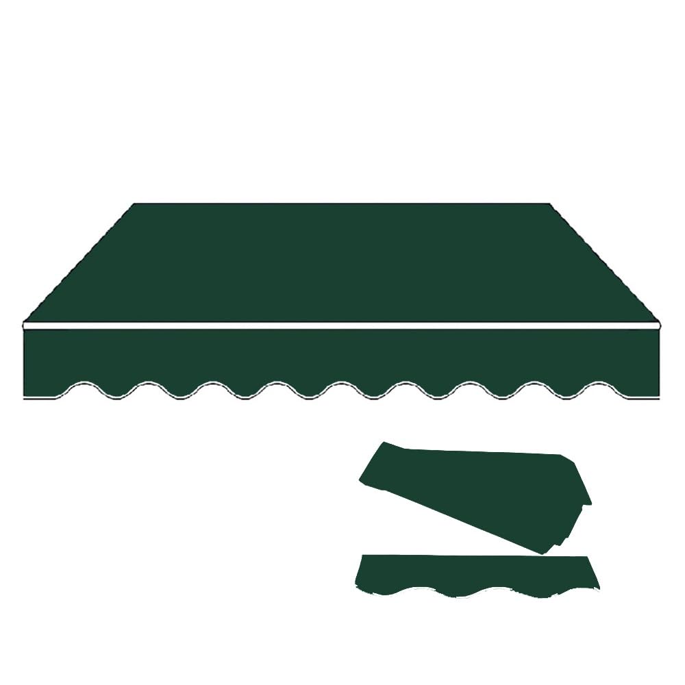 GJZQDKX Manual Retractable Awning Replacement Fabric Outdoor Canopy Cover for Doors & Windows 200cm 250cm 300cm 400cm (Dark Green 12x10ft/365x300cm)