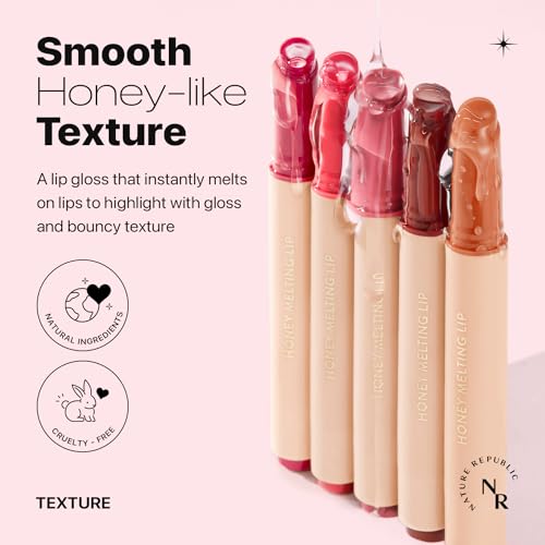 Nature Republic HONEY MELTING LIP (02 FIG) K-BEAUTY, Lip Plumper, Tint, Balm, Korean, Lip Gloss, Cute, Glow - Thumbnail 4