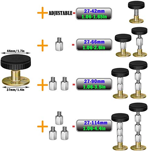 4 Stks Hoofdbord Stopper Met Verstelbare Schroefdraad Anti-Shake Schokabsorptie Telescopische Ondersteuning Voor Bed, Kast, Stoel, Bank - Afbeelding 3
