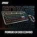 MSI Forge GK300 Combo Blue - Gaming RGB Mechanical Keyboard & Forge GM300 Mouse Set, Anti-Ghosting, 7200 DPI Optical Sensor