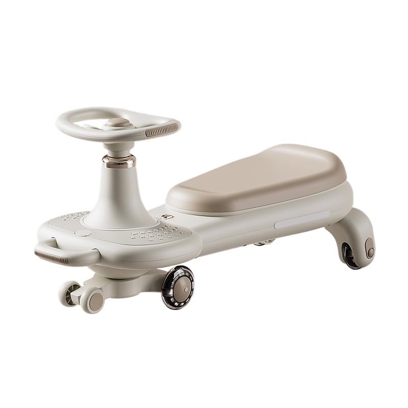 Bicicleta Coche Infantil con música, Luces y Ruedas silenciosas. Remolque for Uso en Interiores y Exteriores. Regalo Educativo y Seguro correpasillos(Bruin,Ordinary Version)