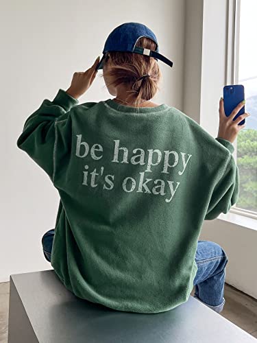Cherish Oversized Sweatshirt グリーン Grand Block Ciao Oversized Sweatshirt