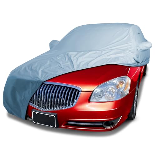 Image of iCarCover Premium Car Cover for 2005-2011 Buick Lucerne Heavy Duty Waterproof All-Weather Automobiles Custom Fit Indoor Outdoor UV Snow Protection Covers with Straps and Bag