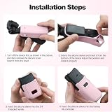 Growalleter Silikonowy pokrowiec ochronny do DJI Osmo Pocket 4, pełny zestaw z osłoną obiektywu i osłoną ekranu, zmywalny, silikonowy pokrowiec przyjazny dla skóry, antypoślizgowy uchwyt z paskiem
