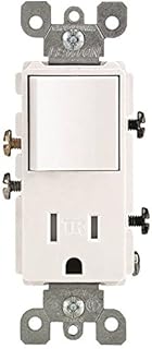 Leviton R62-T5625-0WS 15 Amp White Single Pole Switch & Receptacle Combination