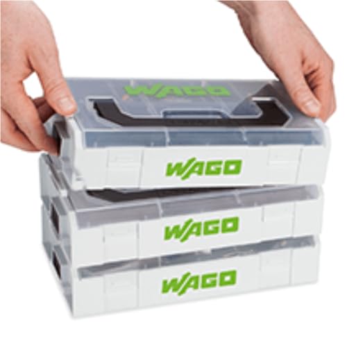WAGO Verbindungsklemmen-Set 887-952 | 229-teilig, mit verschiedenen Verbindungsklemmen und Befestigungsadapter für alle Leiterarten, in praktischer L-BOXX Mini