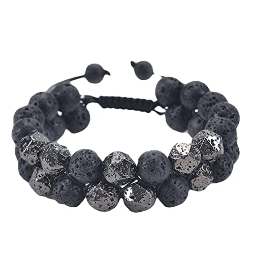 Diffuseur d'huile de bracelet d'anxiété réglable 30cm en pierre naturelle 10mm