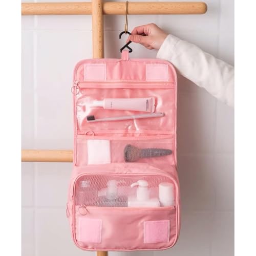 Image of SPRQCART Travel Toiletry Pouch - Women's Washbag for Skincare, Makeup -Pink