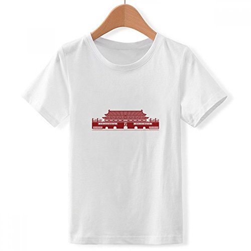 T-Shirt Chinois Rouge TiananChairMao Respirant et Confortable pour Garçon Médium