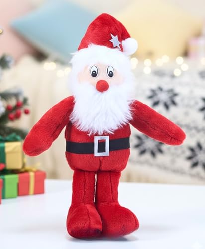 Image of Tickles Santa Claus Stuffed Soft Plush Animal Toy for Kids Boys & Girls Christmas Gifts (Size: 30 cm Color: Red)