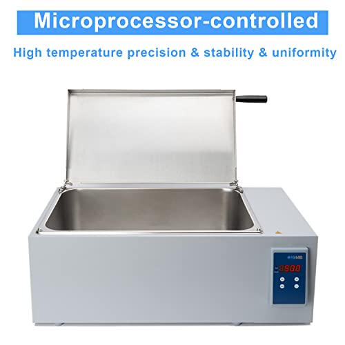 Onilab Scientific Digital Lab Water Bath Thermostatic Water Bath Heater 20L,1000W, Rt-80°C(Rt-176°F),110V #TOP1