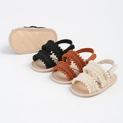 Image of Infant Baby Boys Girls Summer Sandals Party Wedding Dress Flats Shoes Newborn Crib Shoes First Walkers Prewalkers 0-18 Months