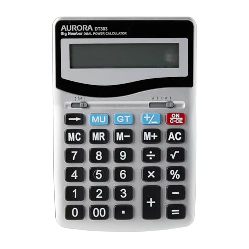 Image of Aurora DT303 – Calculator (Desktop, Basic Calculator, 12 Digits, 1 Lines, Silver)