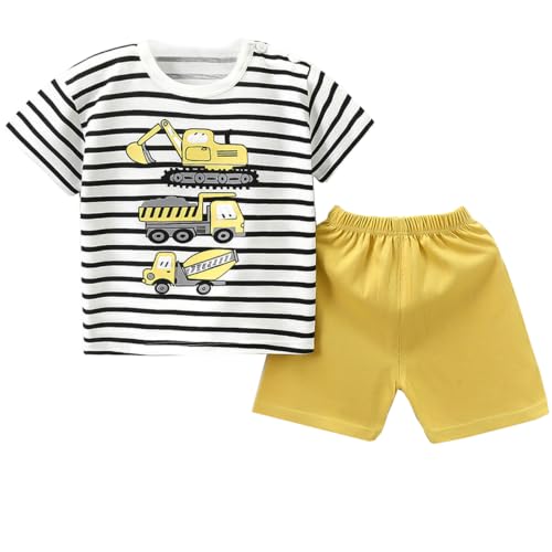 Image of Baby Toddler Boys 4 PCs T-shirts and Shorts Set Summer Clothes Outfit