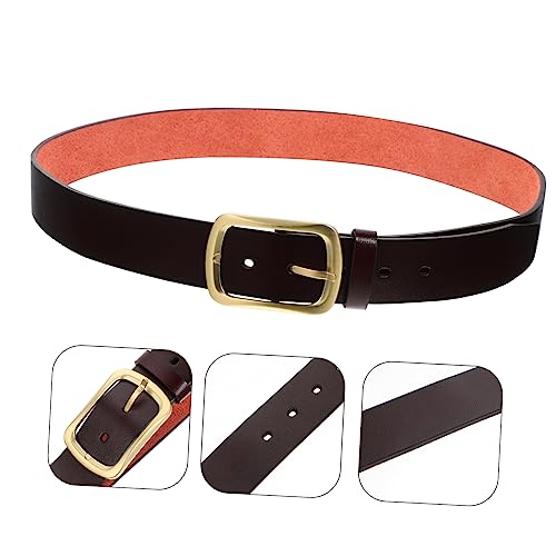 1piece Antique Belt Mens Brown Dress Belt Ratchet Buckle for Men Jeans Pants Casual Men2