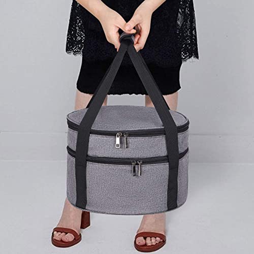 Casserole Carrier,Insulated Pie Carrier with Lid and Handle,Pie Carrier for Transport Pie Holders for Multiple Pies,Pie Carrying Case Casserole Carriers for Hot or Cold Food Picnic Pizza.12.5 Inch