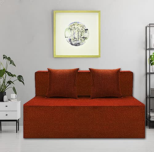 Aart Store One Seater Folding Sofa Cums Furniture Bed – Perfect for Guests Washable Cover (3×6-Feet) Brown Aart Store One Seater Folding Sofa Cums Furniture Bed – Perfect for Guests Washable Cover (3×6-Feet) Brown
