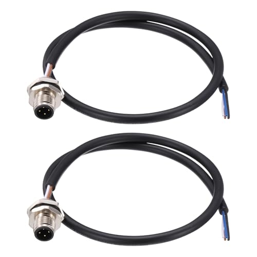 Conector eléctrico hembra M12 4 pines cable aviación 250V adaptador para sensor industrial