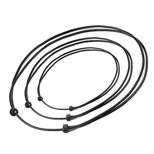 Wachsschnur Halsketten Kette Geflochtene Kunstleder Schnur Seil 1/1 5/2 mm mit verstellbarem Knotenverschluss SchwarzDIY Schmuck Halskette Leder Basteln Schmuckherstellung Cover