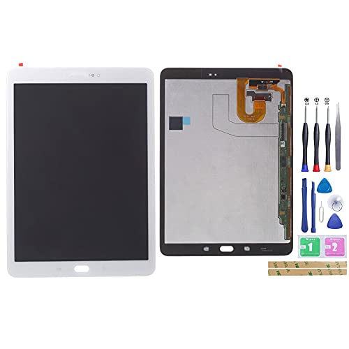 Jinyan Pantalla LCD para Gala xy Tab S3 9.7 T820 T825 T827 Pantalla LCD + reemplazo General del digitalizador de Pantalla táctil de Vidrio Exterior Blanco